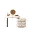 Meuble-lavabo moderne extensible avec miroir à DEL, tiroirs de rangement et installation réversible gauche / droite, table de maquillage à assemblage ultra facile pour la chambre à coucher-2024374058