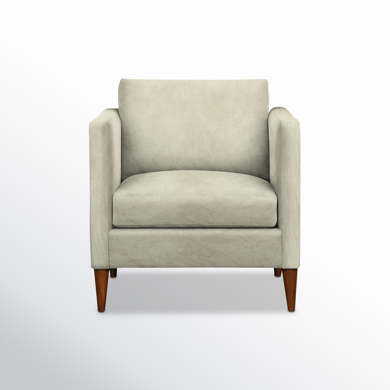 Clifford Upholstered Custom Armchair, Bella Beach Performance Velvet