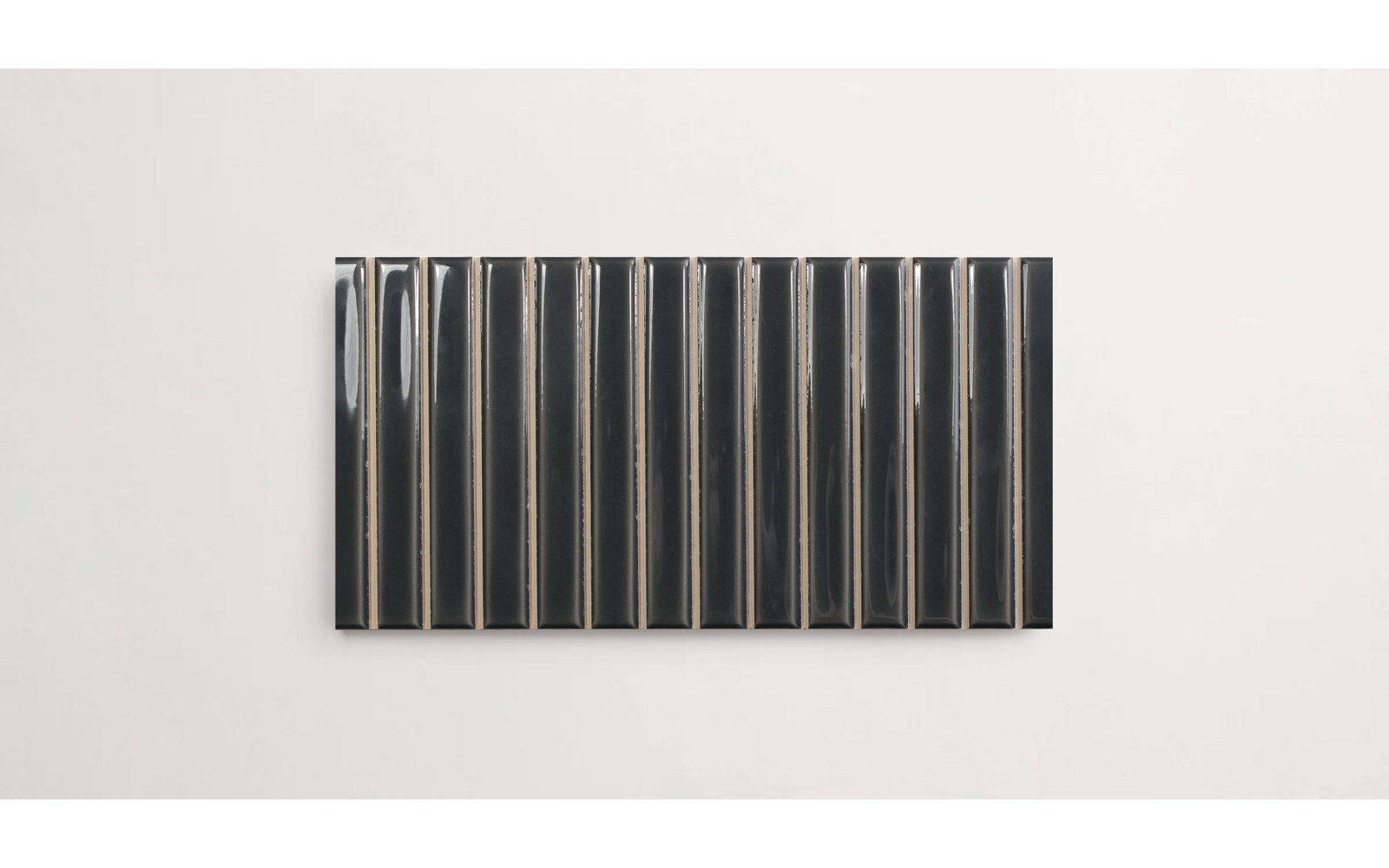 Love Bars 5" x 10" Glossy Tile, Ebony