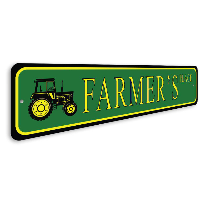 Plaque en aluminium Farmer Street, H 4 po x l 18 po x P 0,04 po