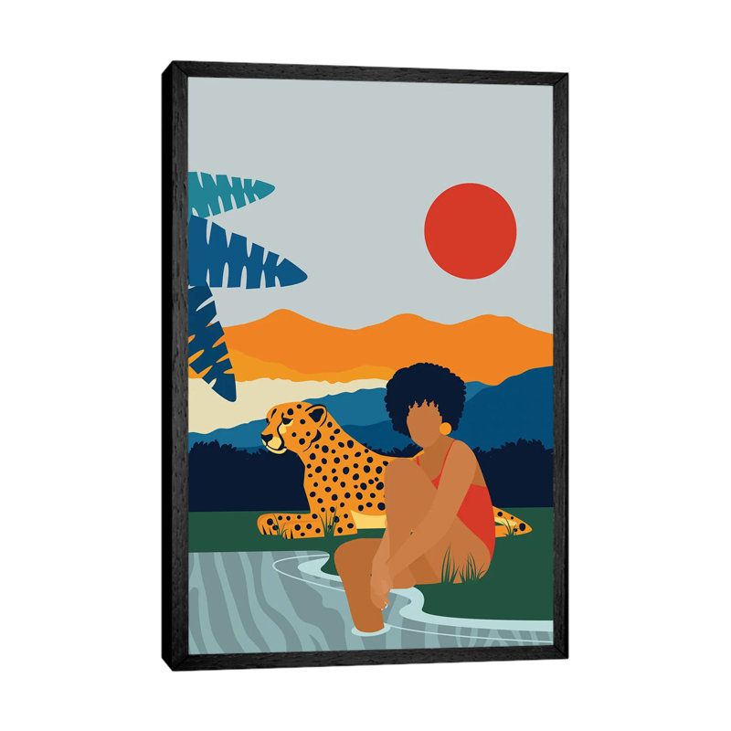 Jungle Boogie - Print on Canvas, 66.04 cm H x 45.72 cm W, Black Framed