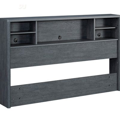 Full/Queen Bookcase Headboard With Adjustable Shelves And Multifunctional Storage For Organized Bedrooms by Latitude Run