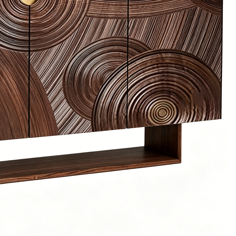 Armoire d'entrée Mid-Century, 35.4" H x 55.1" W x 15.7" D