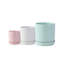 Pot cylindrique à pois (sans soucoupe), pot moyen en céramique émaillée (lot de 2) - Intérieur/Extérieur-1981539679