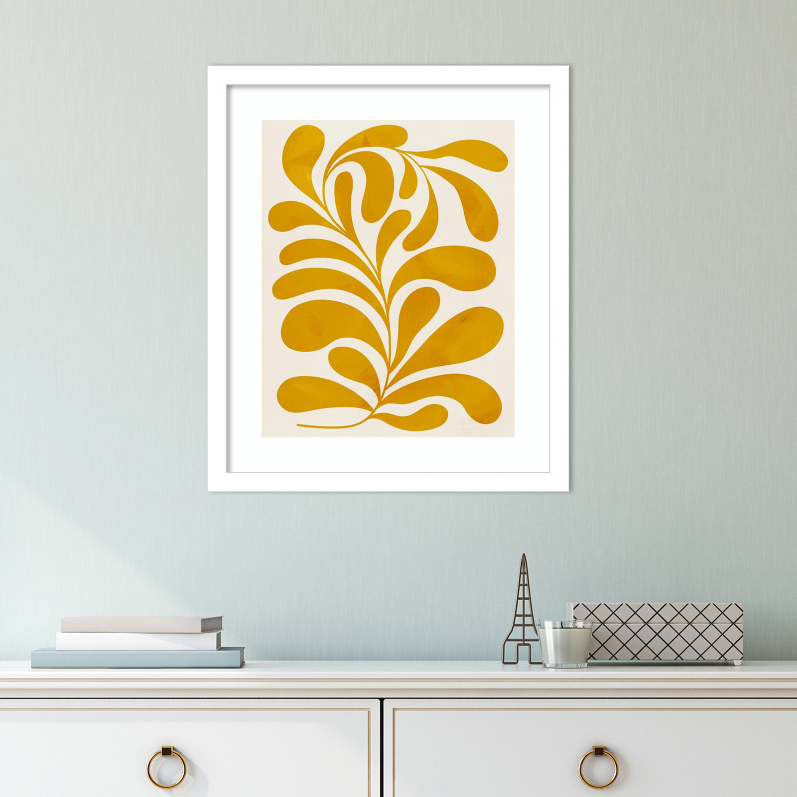 Goldenrod II by Grace Popp, White, 17" H x 15" W x 1" D
