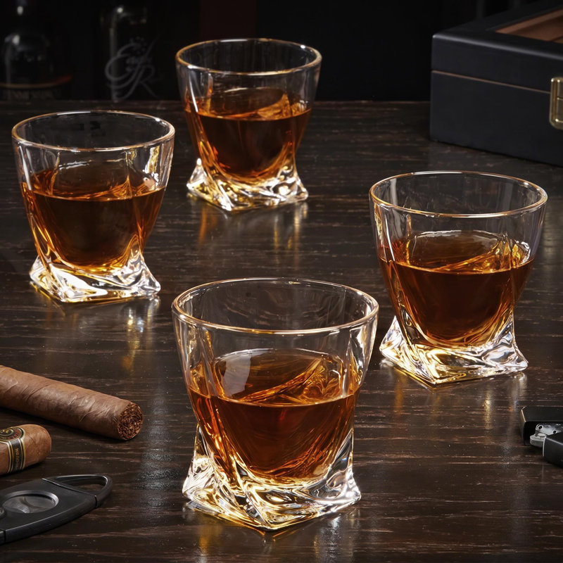 Ensemble de 4 verres à whisky Twist, Non