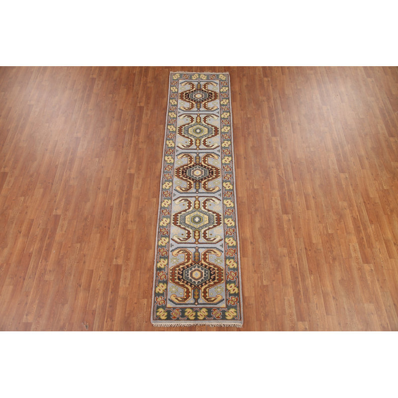 Tapis de couloir oriental traditionnel en laine 3 x 10
