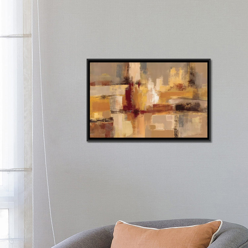 " Sandcastles " by Silvia Vassileva, 18" H x 26" W x 1.5" D, No Mat, Black Framed Canvas
