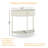Artisan-Crafted Wave-Pattern Demi-Lune Console Table,Unique Half Moon Design End Table with 2 Storage Drawers and Bottom Shelf for Living room, Bedroom, Study, Hallway-1943977061