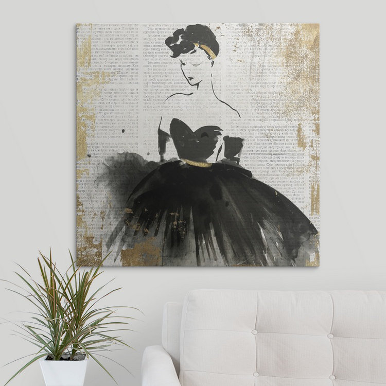 «Lady in Black I», impression, H 8 po x l 8 po x P 1,5 po, Toile