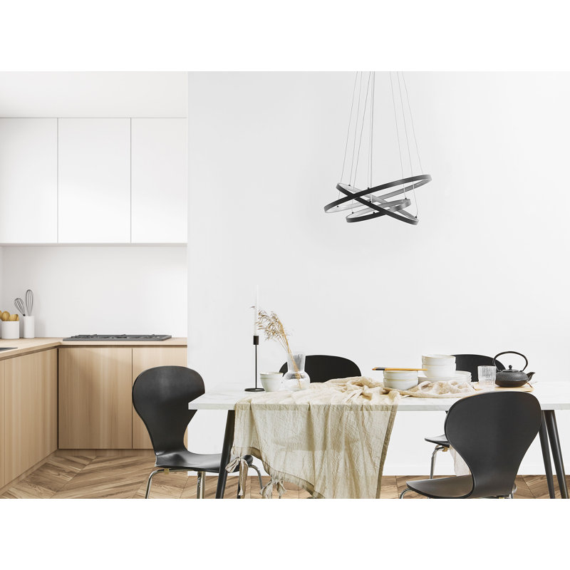 Pueblo 3 - Light LED Unique/Statement Pendant, Black