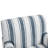 Iliana Upholstered Dark Blue Stripe Cotton Blend Armchair with Solid Wood Legs and Nailhead Trim-2062572479