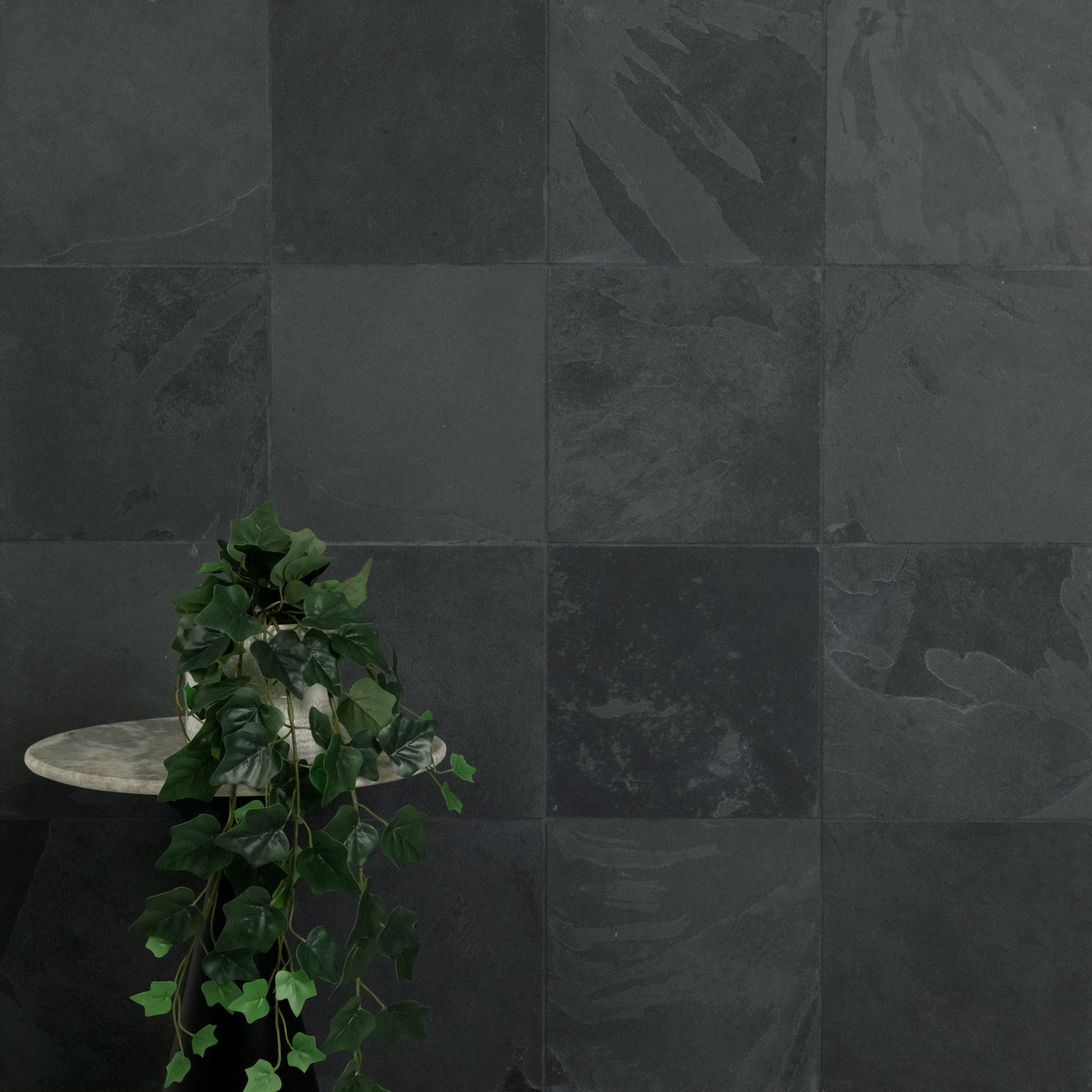 Camden 12" x 12" Gauged Slate Tile, Charcoal