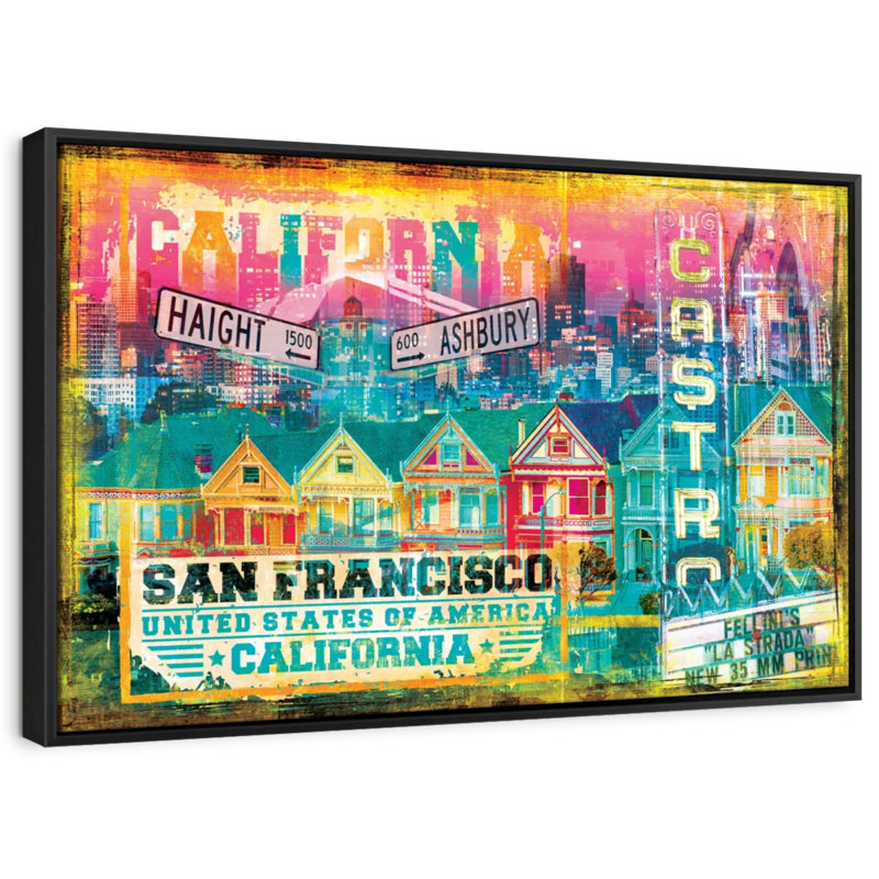 «San Francisco Suburbs Grunge», H 19 po x l 13 po