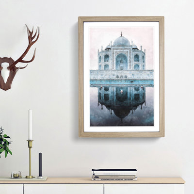 The Taj Mahal in Agra India Abstract - Picture Frame Painting Print