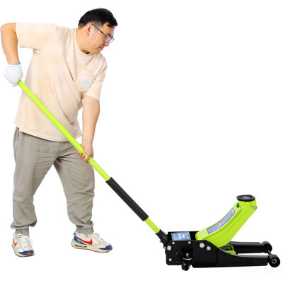 Low Profile Hydraulic Trolley Service/Floor Jack, 4 Ton (8000 Lbs) Capacity, Lifting Range 2.5"-20",Green