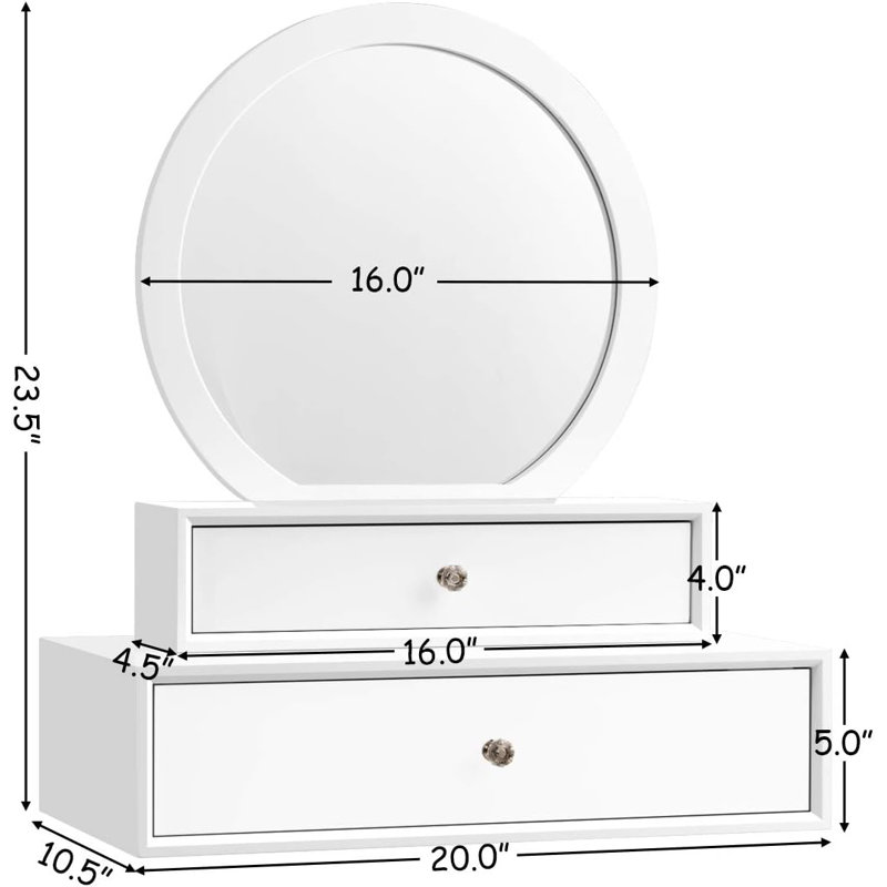 Ensemble de coiffeuse avec miroir Tunnelhill