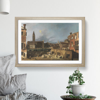 The Stonemasons Yard by Giovanni Canaletto - Picture Frame Painting
