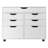 Sutton White 5-Drawer Multi-Storage Mobile Cabinet, 26.12" H X 32.12'' W X 15.87" D-2104567862