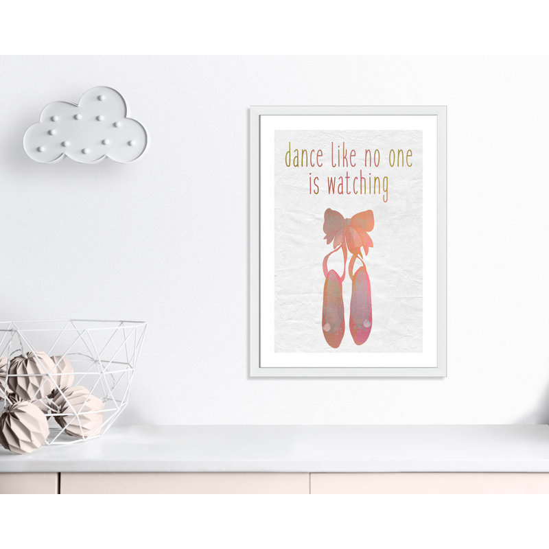 Danse, impression sur papier, H 34,5 po x l 24,5 po x P 0,6 po, Encadré plat blanc