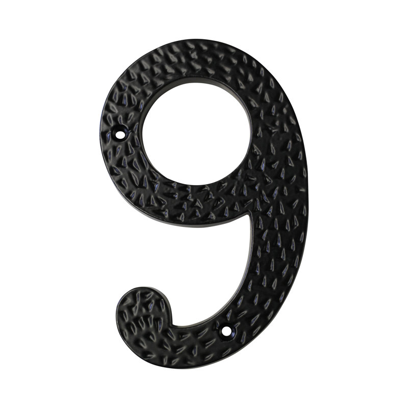 Numéro de maison à fixation flottante 6 po, 9