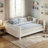 Low Profile Montessori Floor Bed with Safety Rails, Easy Climb Kids Platform Bed Frame with Removable Guardrail & Wood Slat Support, Twin/Full/Queen-1292489134-1292489135