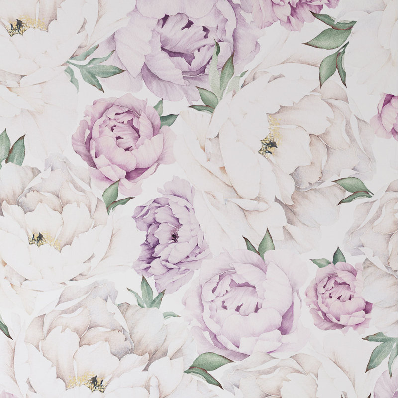 Carreau de papier peint auto-adhésif, L 108 po x l 120 po, Lilas