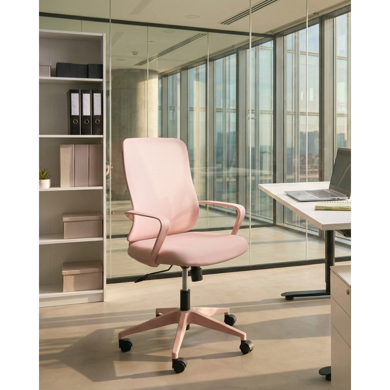 Metro Lane Mesh Office Chair, Pink, Pink