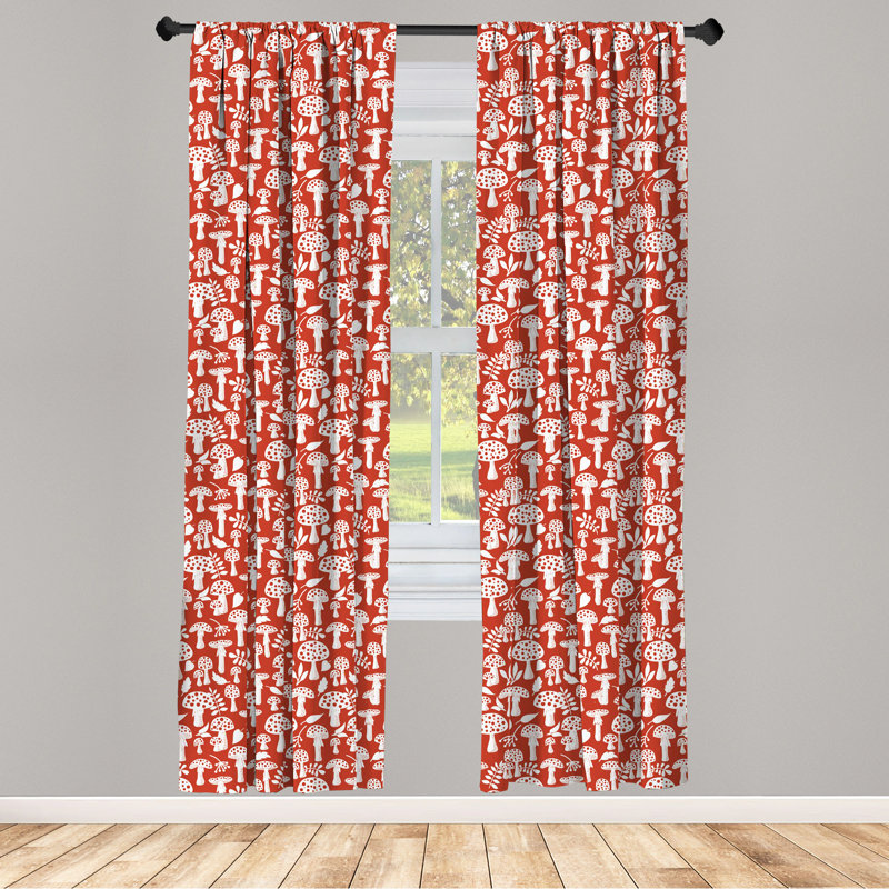Mushroom Semi-Sheer Rod Pocket Sliding Panel, 28" x 95"