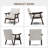 Modern Accent Chair, Upholstered Mid Century Lounge Chair With Curved Solid Wood Armrests, Single Sofa Reading Chair Suitable For Living Room, Bedroom-1997265282-1997265309