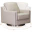 Fauteuil pivotant en cuir fleur Dianet-1392211150