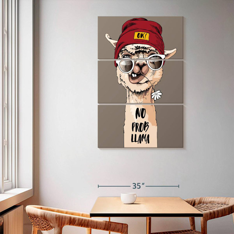 Tergel Hipster Llama, 65" H x 42" W