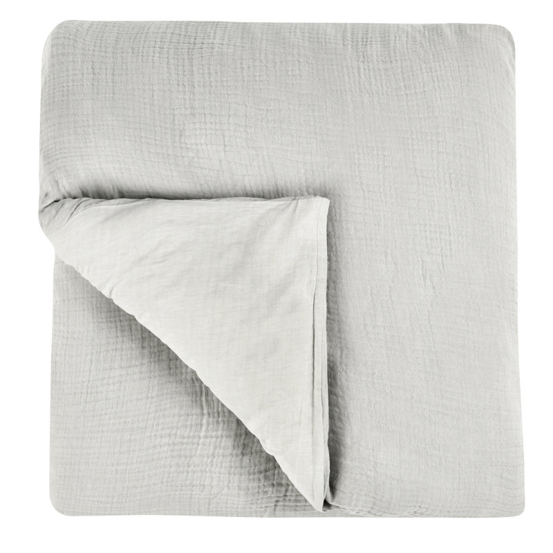 Housse de couette blanche Daila, Couette grand, Gris