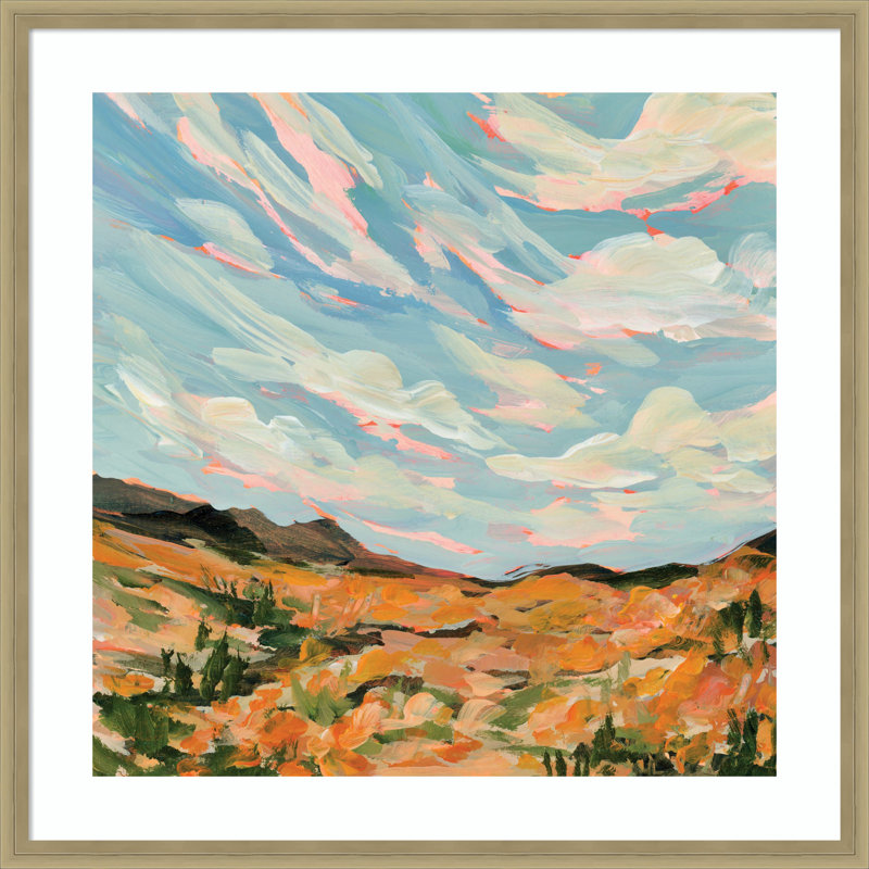«California» par Emily Kenney, reproduction d'art encadrée, H 25 po x l 25 po x P 2 po, Argent
