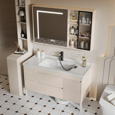 Light luxury minimalist style bathroom cabinet