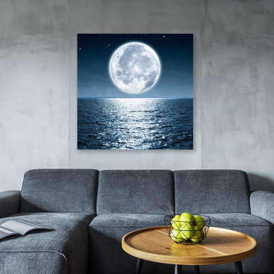 Moon " Moon Illuminating The Blue Ocean X09 "