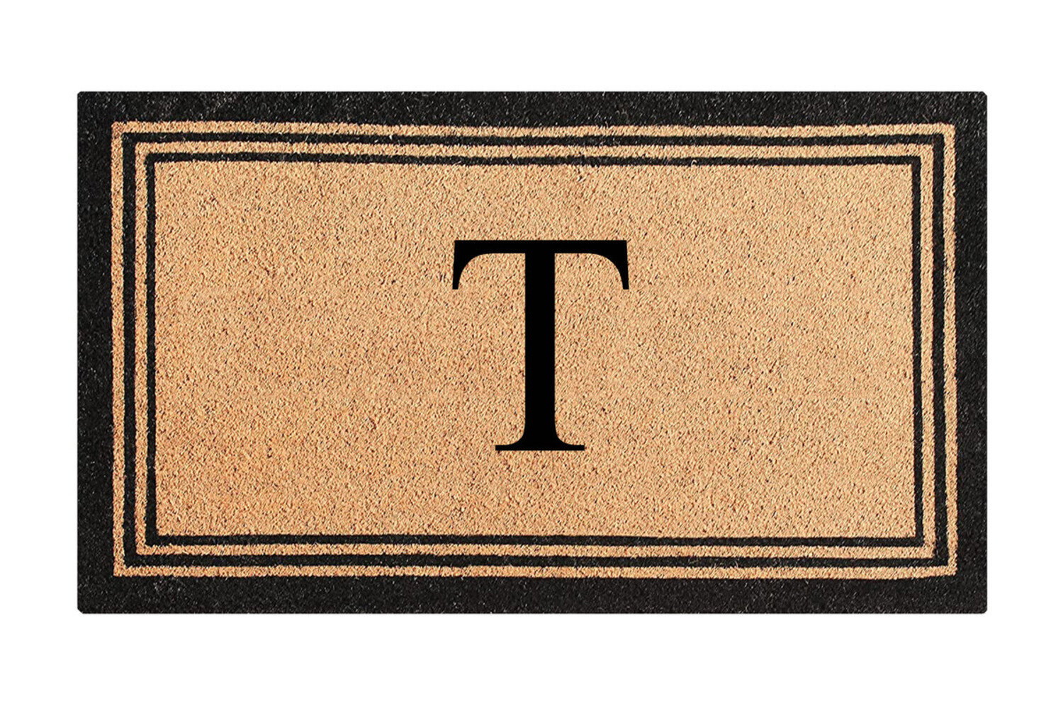 DeHond Pure Natural Coir Non-Slip Outdoor Door Mat, 18" X 30", T