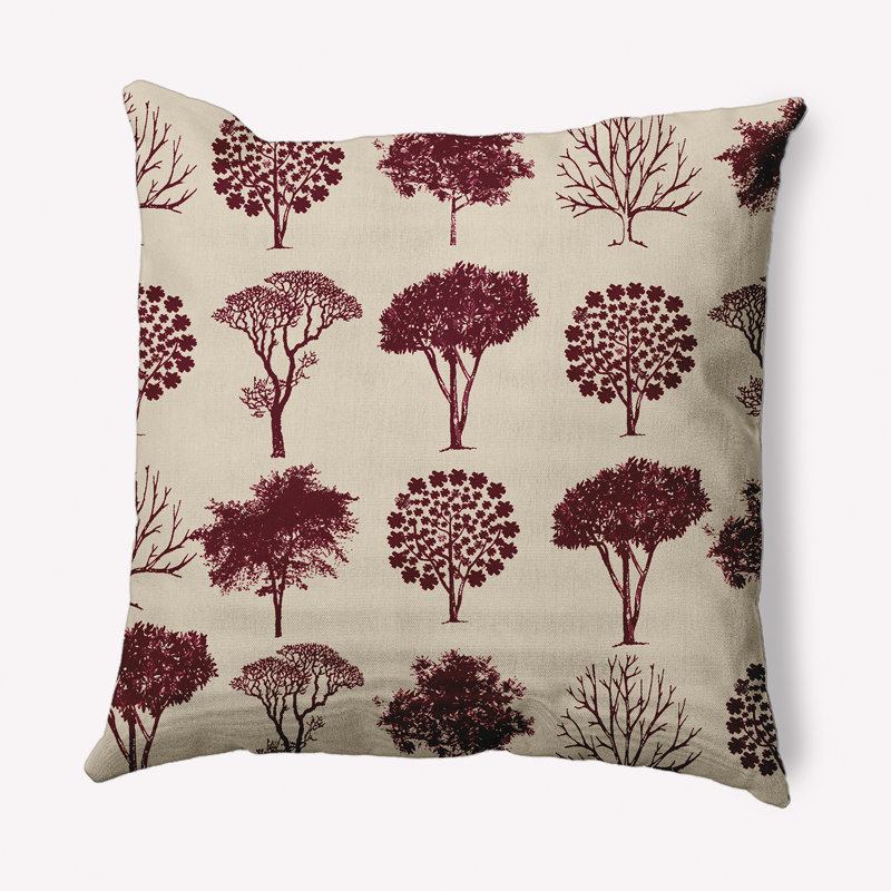Coussin décoratif intérieur / extérieur Polyfill, 18 po x 18 po, Grenade