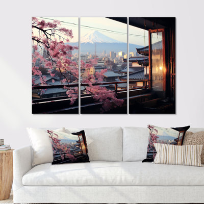 Japan Window City View Serenity - Japan Wall Art