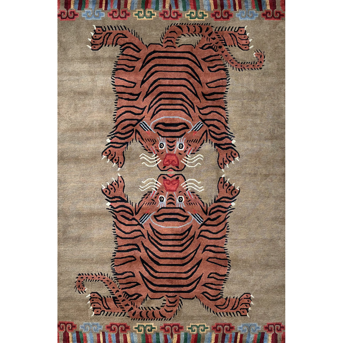 Tibet Rug Company DOUBLE TIGERS CAMEL | Perigold