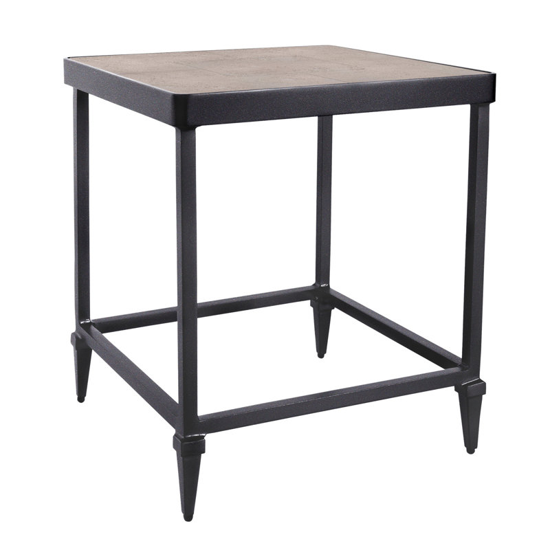 Kensington Outdoor Square Side Table, Summit Gray, Graphite