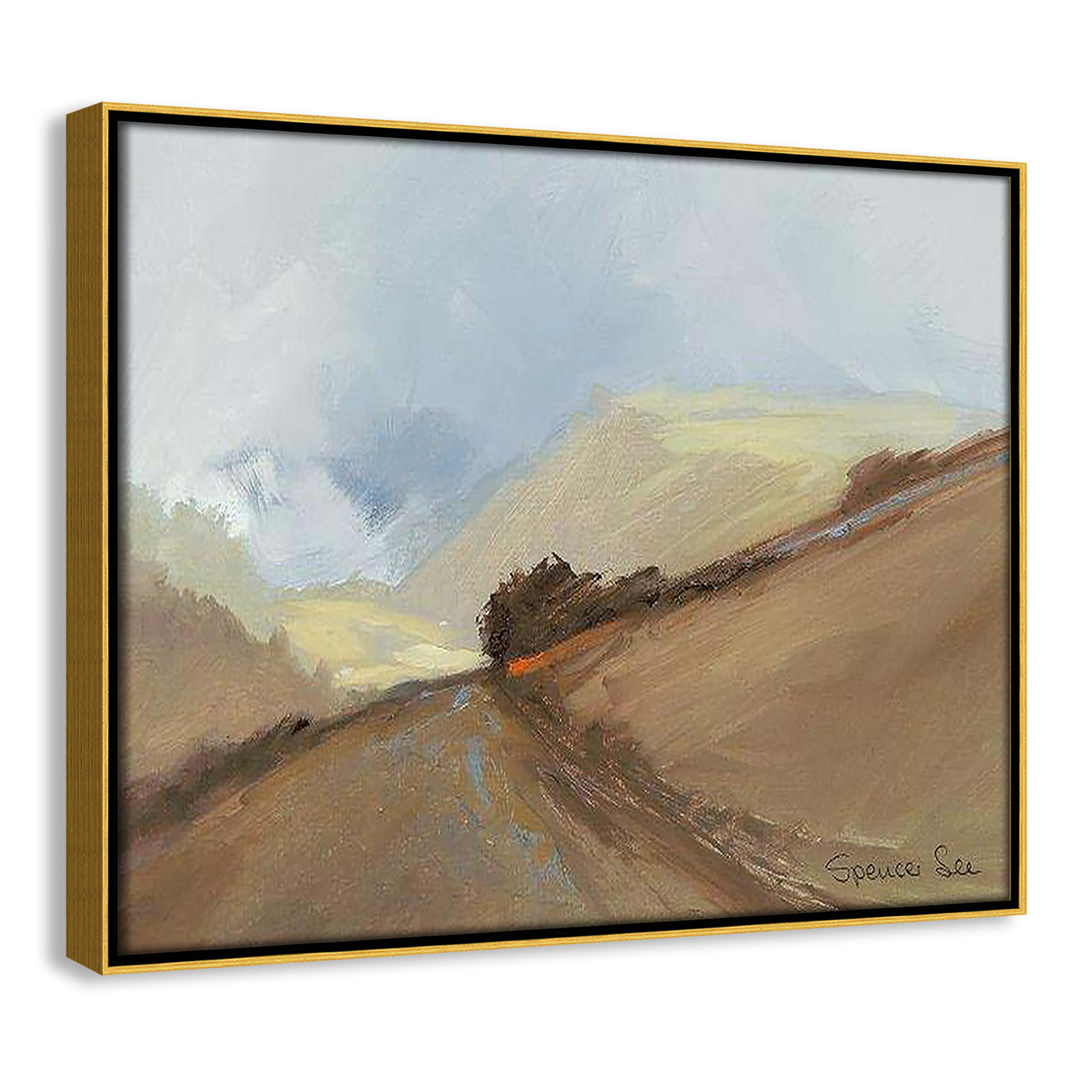 Heaven And Earth II by Spencer Lee, 12.5'' H x 15.5'' W x 2'' D, Gold Framed