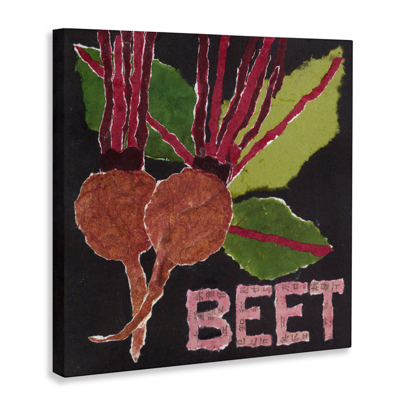 Toile de légumes racines de betteraves, design par Nancy Overton, H 36 po x l 36 po