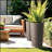 2 Pack Tall 21.7 in Planters for Outdoor Plants Modern Tall Square Planter Box Indoor Outdoor Porch Patio Flower Pot Modern Big Tapered Matte Tree Flower Pot for Garden-1173758645