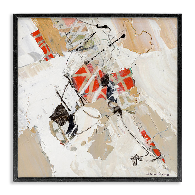 Abstrait à la volée, estampe numérique, conception de Suzanne McCourt, Giclée encadrée noir minuit, H 12 po x l 12 po