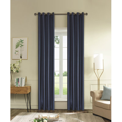 Panneau de rideau simple occultant et isolant synthétique de couleur unie Kensington