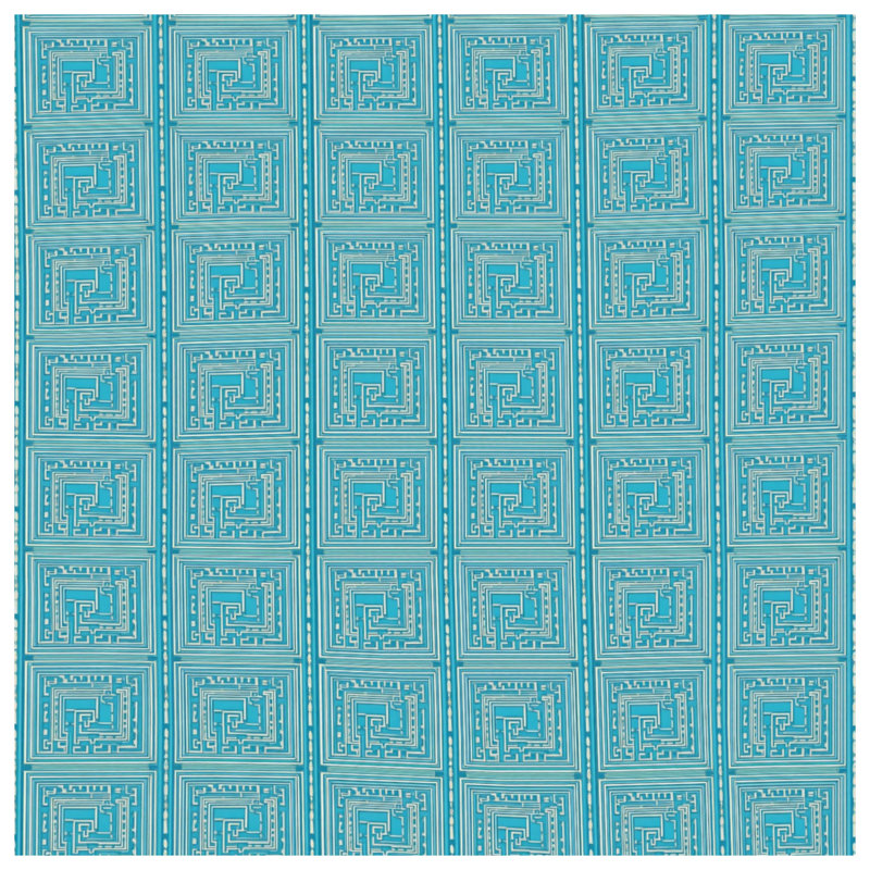 Blue Maze Pattern Shower Curtains Extra Long, 70in W x 72in H
