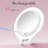 Nadeem Round Modern LED Lighted Rechargeable Magnifying Portable Travel Vanity Makeup Mirror-1279822033