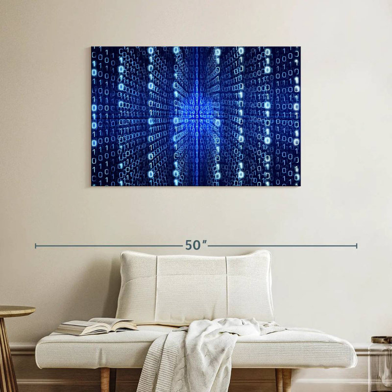 Keiri Blue Computer Matrix, 26" H x 39" W