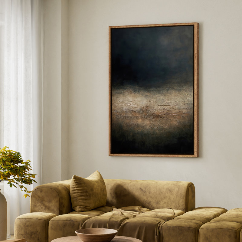 Art mural encadré, impressions murales abstraites rétro pour chambre à coucher - 16 po x 24 po, H 24 po x l 16 po, Naturel
